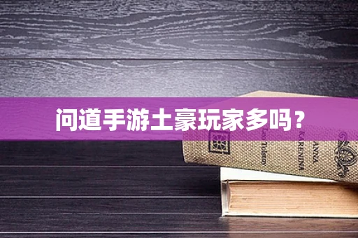 问道手游土豪玩家多吗？