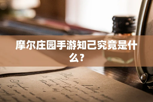 摩尔庄园手游知己究竟是什么？