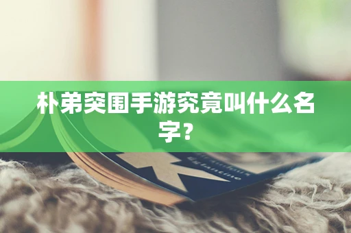 朴弟突围手游究竟叫什么名字？