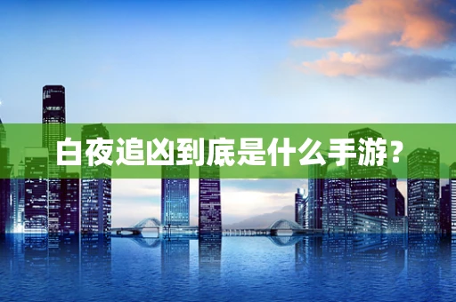 白夜追凶到底是什么手游？