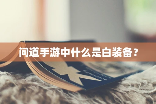 问道手游中什么是白装备？