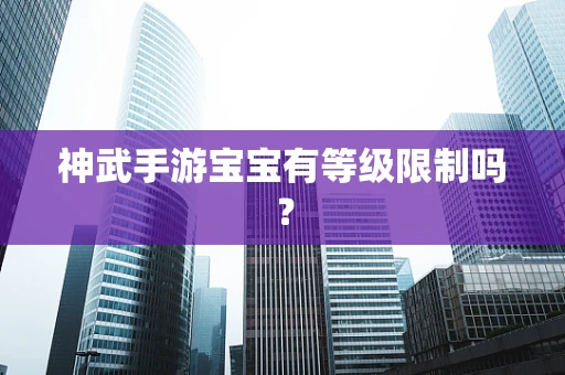 神武手游宝宝有等级限制吗？