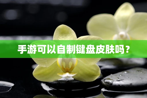 手游可以自制键盘皮肤吗？