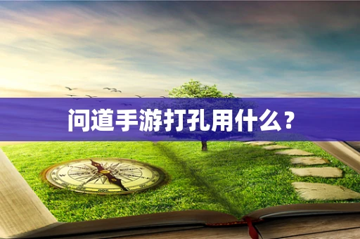 问道手游打孔用什么？