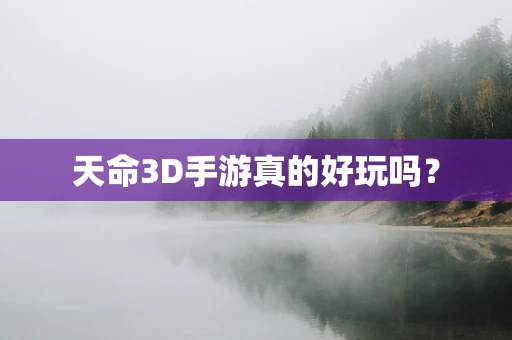 天命3D手游真的好玩吗？