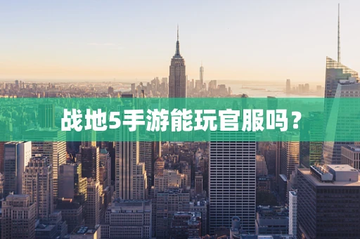 战地5手游能玩官服吗？