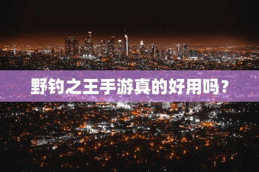 野钓之王手游真的好用吗？
