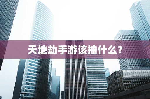 天地劫手游该抽什么？