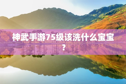 神武手游75级该洗什么宝宝？
