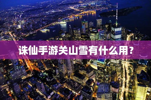 诛仙手游关山雪有什么用？