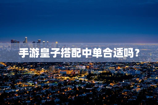手游皇子搭配中单合适吗？