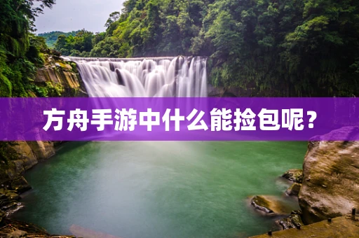 方舟手游中什么能捡包呢？