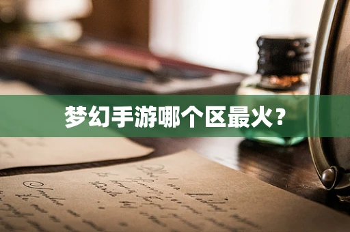 梦幻手游哪个区最火？