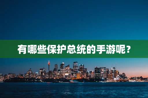 有哪些保护总统的手游呢？
